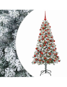 Albero di Natale Artificiale con Palline 240 cm 300 LED 2