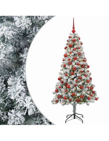 Albero di Natale Artificiale con Palline 240 cm 300 LED