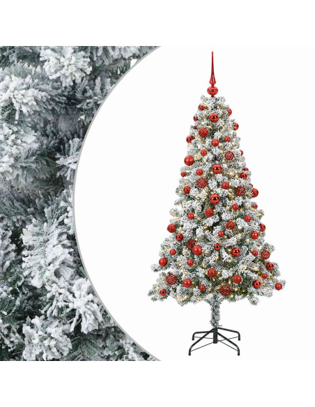 Albero di Natale Artificiale con Palline 240 cm 300 LED