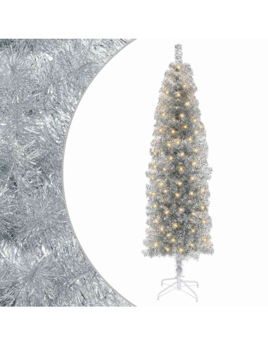 Albero di Natale Artificiale Sottile 240 cm 300 LED