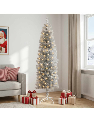 Albero di Natale Artificiale Sottile 240 cm 300 LED