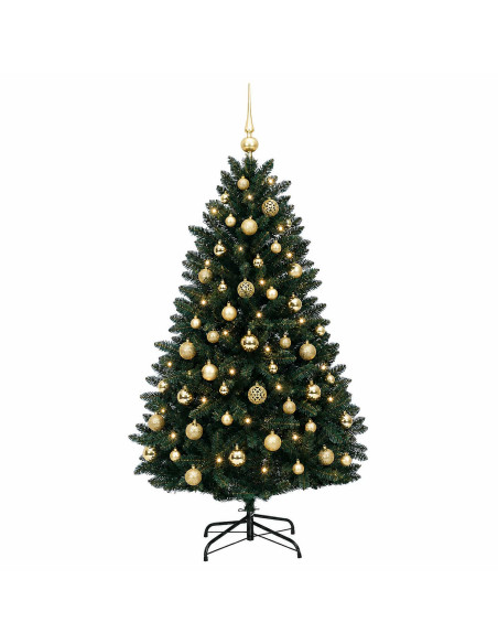 Albero di Natale artificiale verde scuro con palline 120 cm