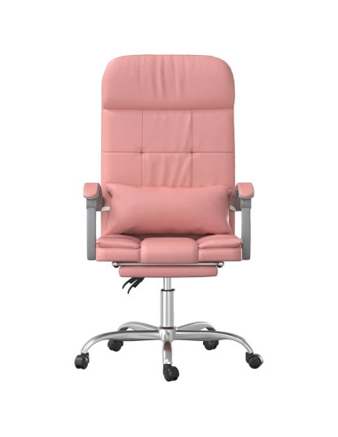 Poltrona da Ufficio Massaggiante Reclinabile rosa in Similpelle