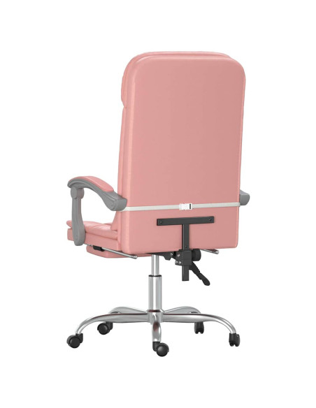 Poltrona da Ufficio Massaggiante Reclinabile rosa in Similpelle