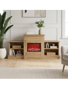 Caminetto elettrico Rovere Artigianale 110 x 30 x 50 cm