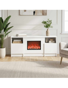 Caminetto elettrico Bianco 98 x 28,5 x 40,5 cm