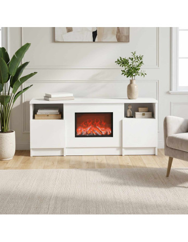 Caminetto elettrico Bianco 98 x 28,5 x 40,5 cm