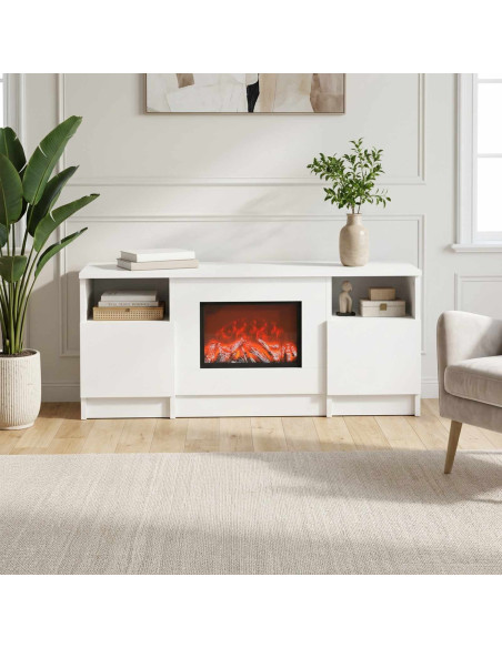 Caminetto elettrico Bianco 98 x 28,5 x 40,5 cm