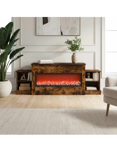 Caminetto elettrico Rovere Fumo 177 x 30 x 56,5 cm