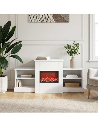 Caminetto elettrico Bianco 110 x 30 x 50 cm