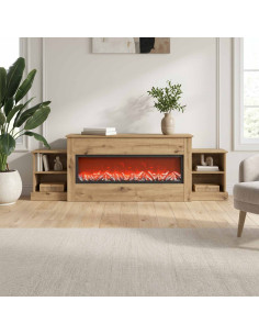 Caminetto elettrico Rovere Artigianale 177 x 30 x 56,5 cm
