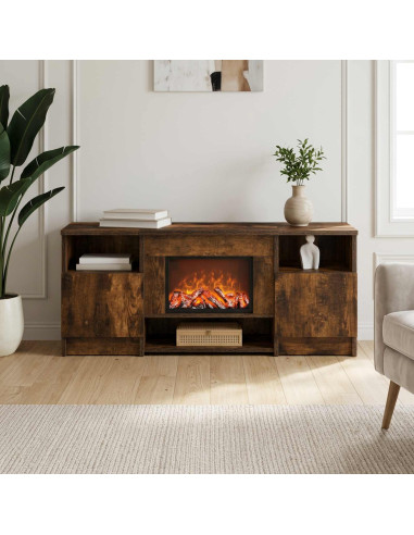 Caminetto elettrico Rovere Fumo 98 x 28,5 x 40,5 cm