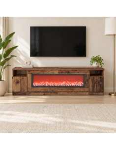 Caminetto elettrico Legno antico 165 x 28,5 x 47 cm