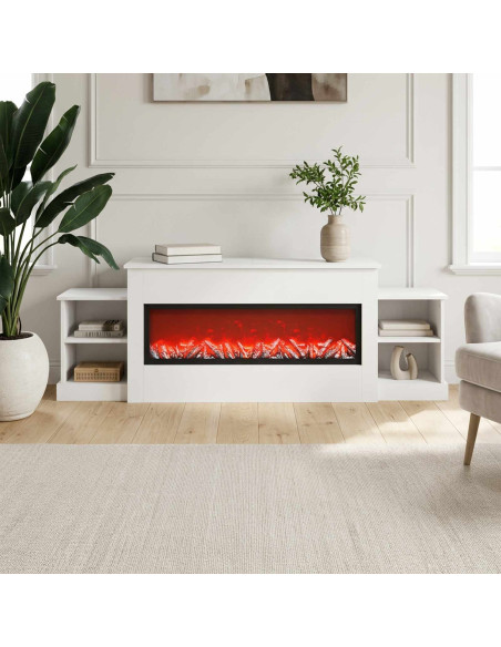 Caminetto elettrico Bianco 177 x 30 x 56,5 cm