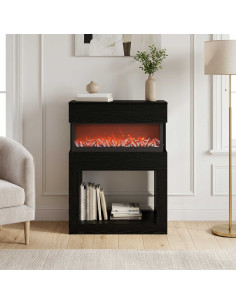Caminetto elettrico Rovere Nero 64 x 30 x 87 cm