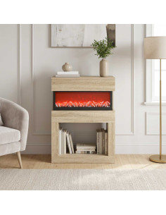Caminetto elettrico Sonoma 64 x 30 x 87 cm Legno ingegnerizzato