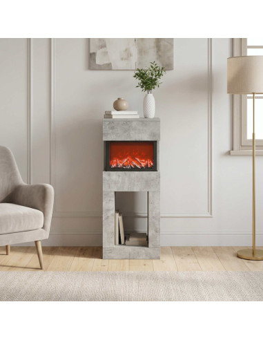 Caminetto elettrico Cemento 35 x 30 x 86 cm