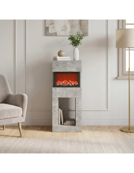 Caminetto elettrico Cemento 35 x 30 x 86 cm