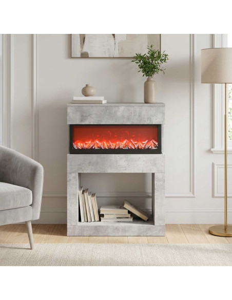 Caminetto elettrico Cemento 64 x 30 x 87 cm