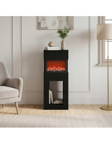 Caminetto elettrico Rovere Nero 35 x 30 x 86 cm