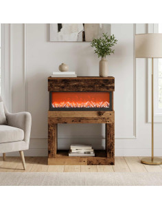 Caminetto elettrico Legno antico 64 x 30 x 87 cm
