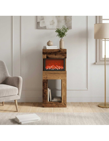 Caminetto elettrico Legno antico 35 x 30 x 86 cm