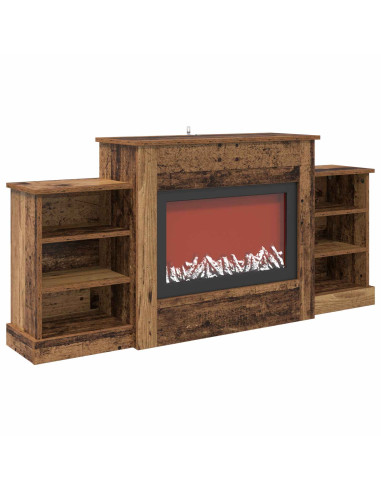 Caminetto elettrico Legno antico 140 x 30 x 67 cm