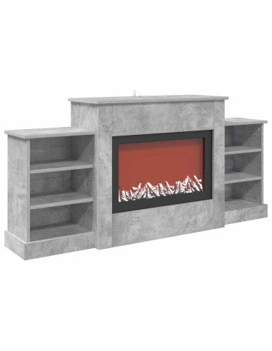 Caminetto elettrico Cemento 140 x 30 x 67 cm