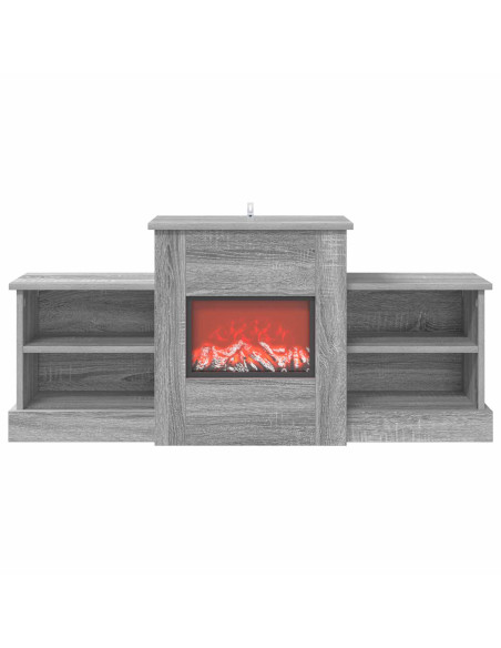 Caminetto elettrico Sonoma grigio 110 x 30 x 50 cm