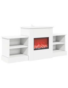 Caminetto elettrico Bianco 110 x 30 x 50 cm 2