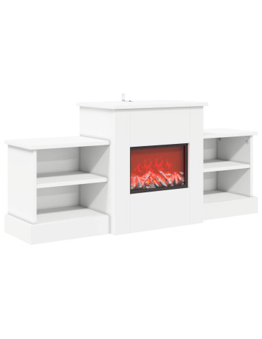 Caminetto elettrico Bianco 110 x 30 x 50 cm