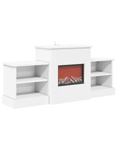 Caminetto elettrico Bianco 110 x 30 x 50 cm
