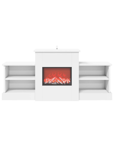 Caminetto elettrico Bianco 110 x 30 x 50 cm