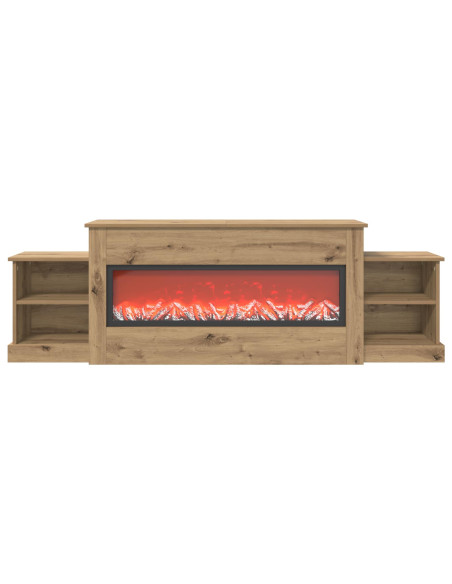 Caminetto elettrico Rovere Artigianale 177 x 30 x 56,5 cm