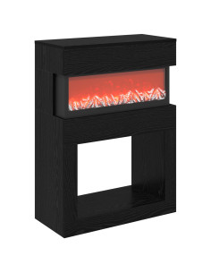 Caminetto elettrico Rovere Nero 64 x 30 x 87 cm 2