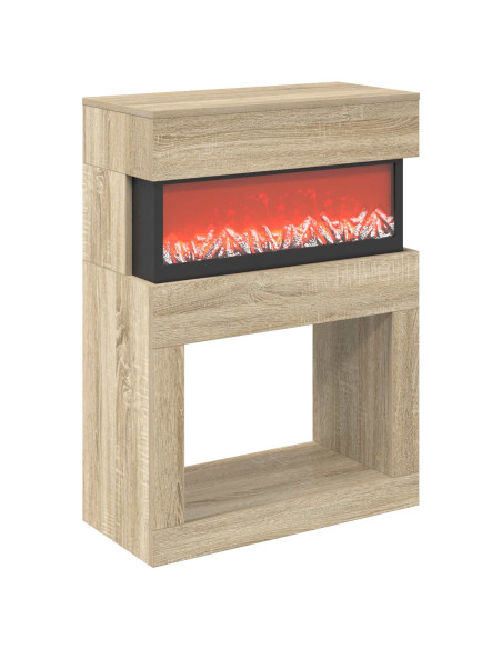 Caminetto elettrico Sonoma 64 x 30 x 87 cm Legno ingegnerizzato