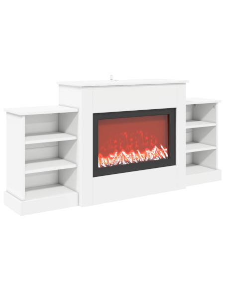 Caminetto elettrico Bianco 140 x 30 x 67 cm