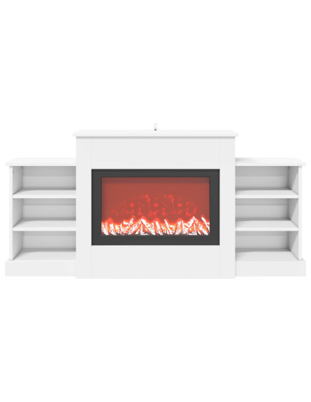 Caminetto elettrico Bianco 140 x 30 x 67 cm