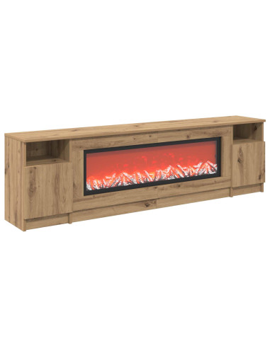Caminetto elettrico Rovere Artigianale 165 x 28,5 x 47 cm