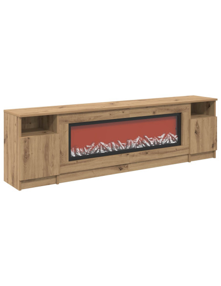 Caminetto elettrico Rovere Artigianale 165 x 28,5 x 47 cm