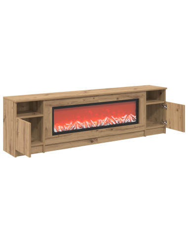 Caminetto elettrico Rovere Artigianale 165 x 28,5 x 47 cm