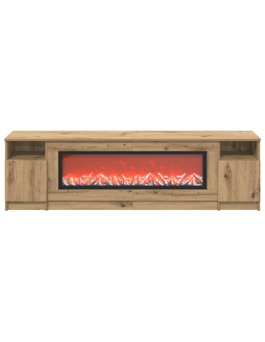 Caminetto elettrico Rovere Artigianale 165 x 28,5 x 47 cm
