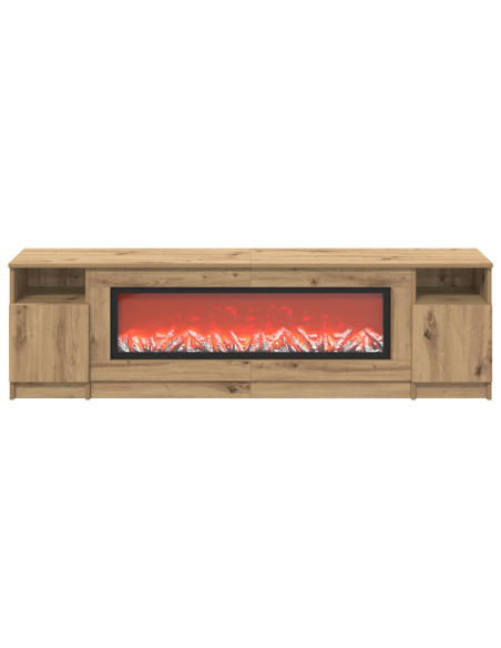 Caminetto elettrico Rovere Artigianale 165 x 28,5 x 47 cm