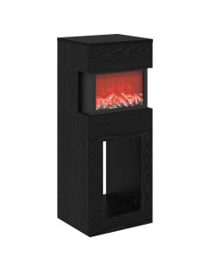 Caminetto elettrico Rovere Nero 35 x 30 x 86 cm 2