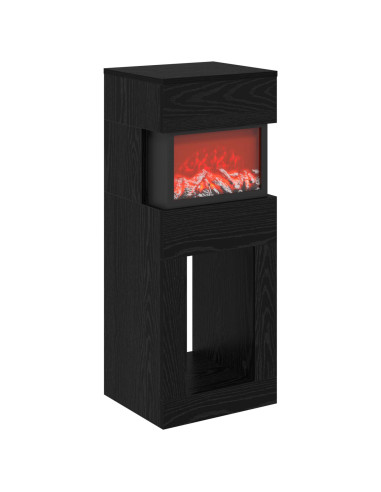 Caminetto elettrico Rovere Nero 35 x 30 x 86 cm