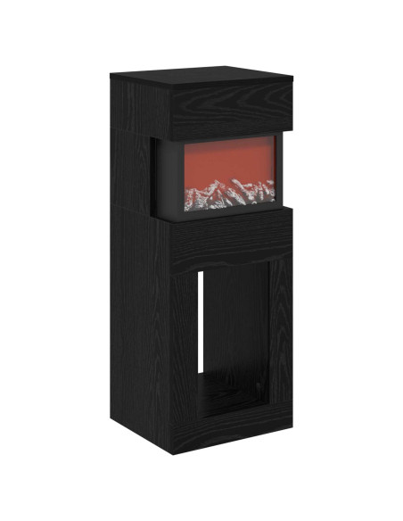 Caminetto elettrico Rovere Nero 35 x 30 x 86 cm