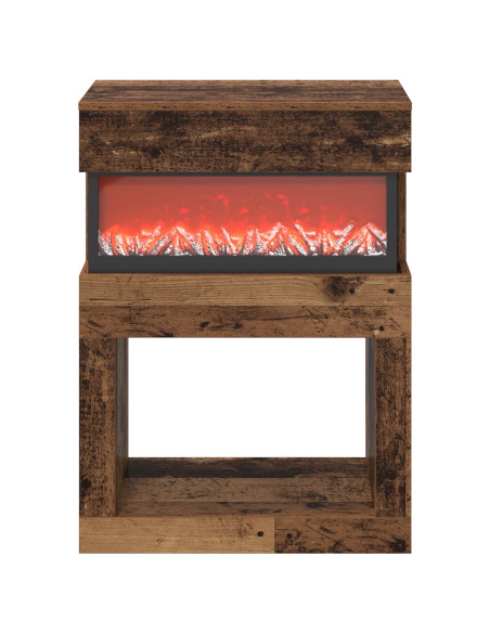 Caminetto elettrico Legno antico 64 x 30 x 87 cm
