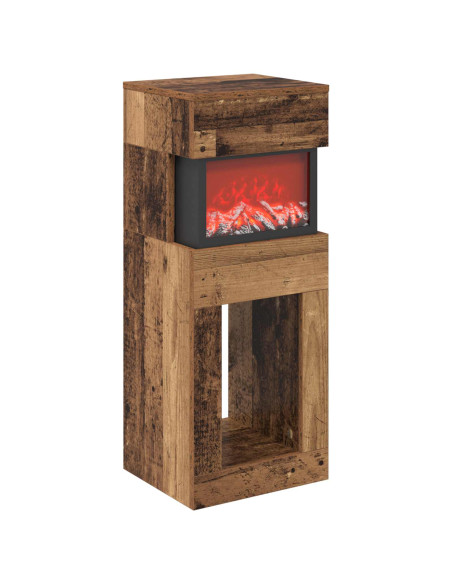 Caminetto elettrico Legno antico 35 x 30 x 86 cm