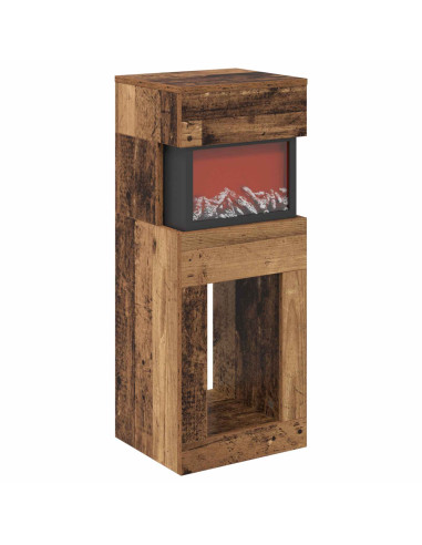 Caminetto elettrico Legno antico 35 x 30 x 86 cm