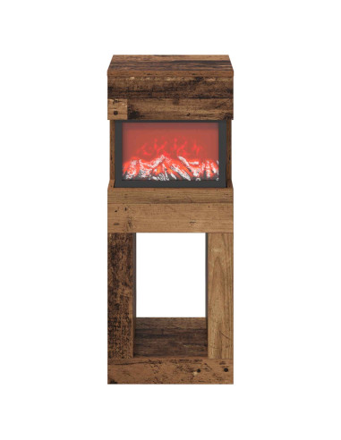 Caminetto elettrico Legno antico 35 x 30 x 86 cm